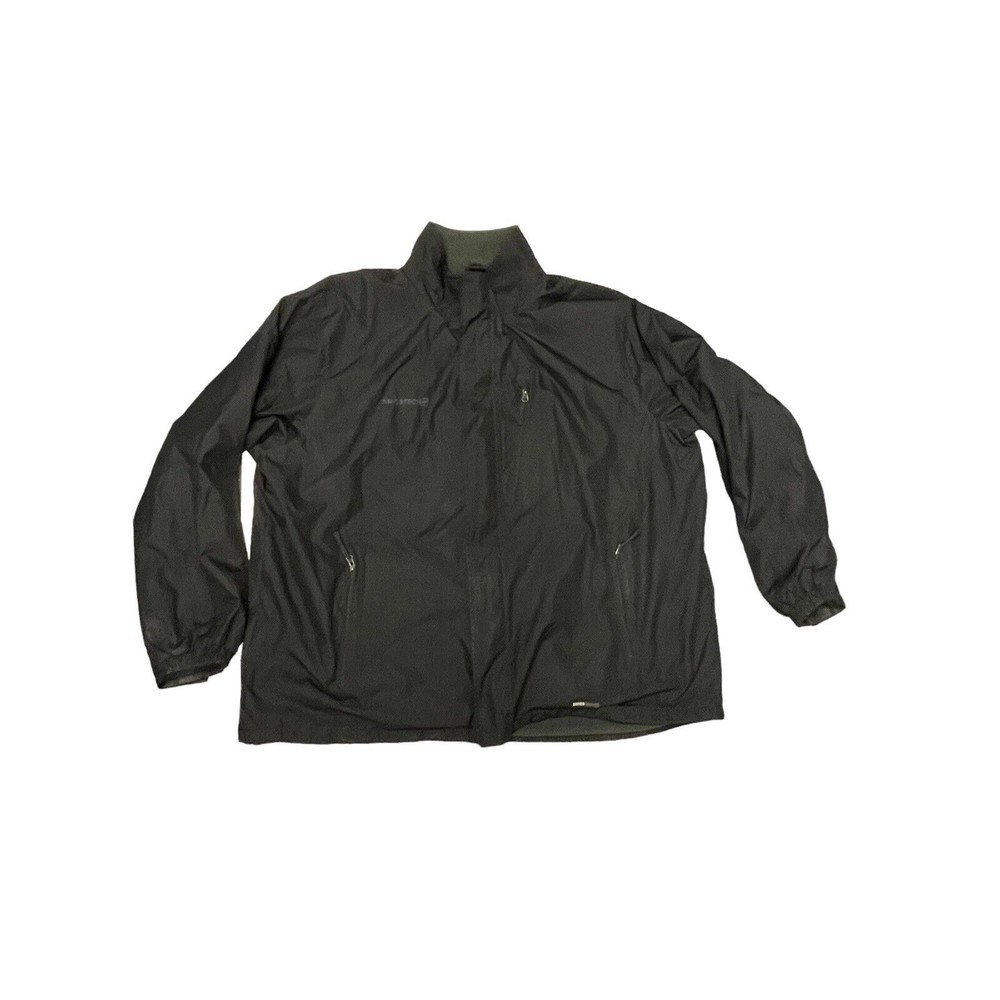Swiss + Tech Jacket Men's 3XL Full Zip Solid Black Fleece Lined Softshell Coat